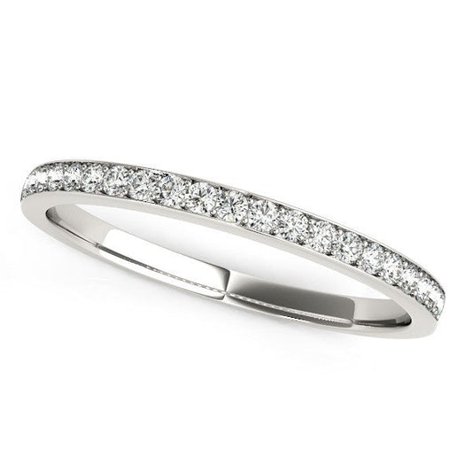 14k White Gold Prong Setting Round Diamond Wedding Band (1/5 cttw) — photo 1 of 2