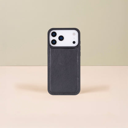 Leather iPhone 17 Pro Wallet Case – Black - Austin