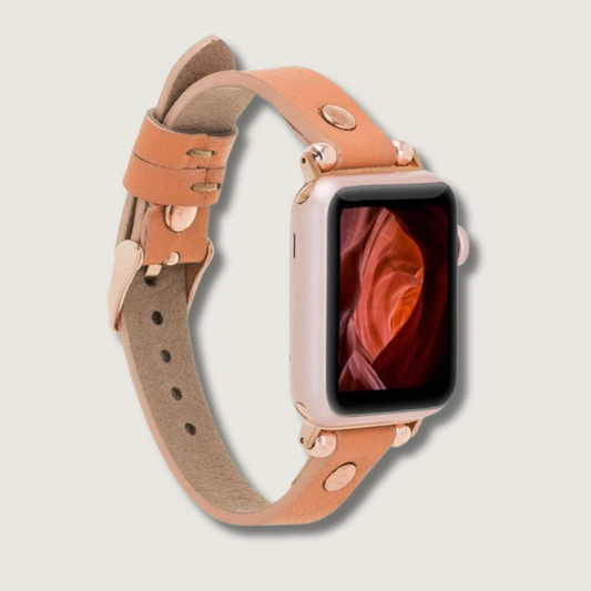 Apple Watch Brick Color Leather Strap - Detroit