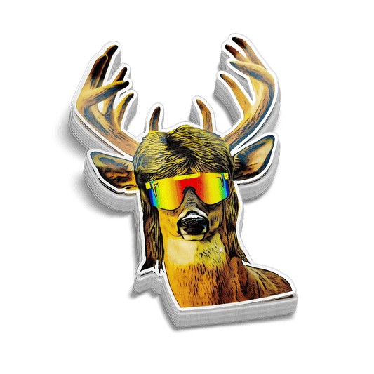 Buck Mullet Hard Hat Decal