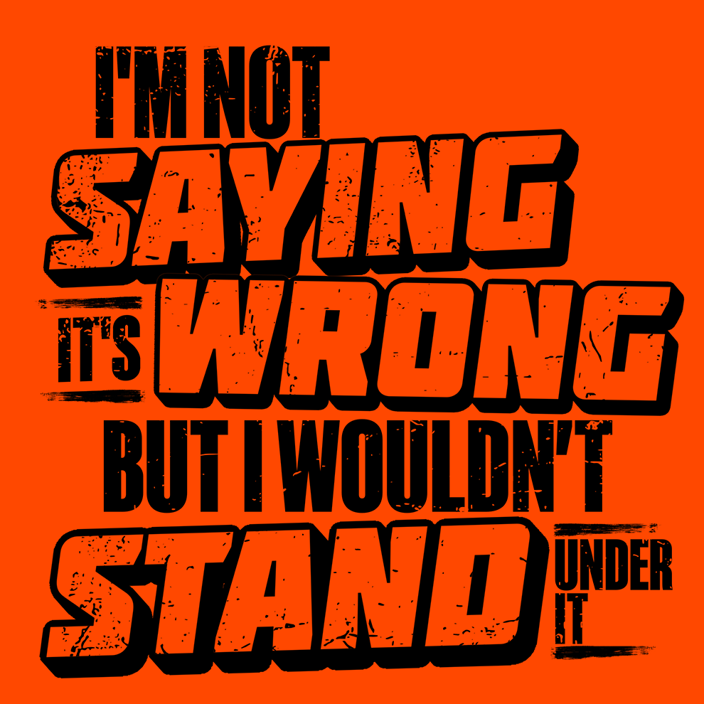 I Wouldn't Stand Under It - Safety T-Shirt — photo 2 of 3