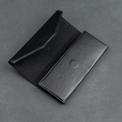 Luxury Leather Sunglasses Case - Black - Louisville