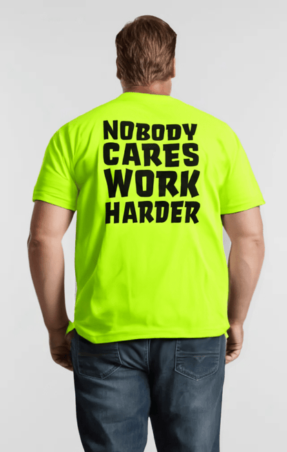 Nobody Cares - Safety Yellow T-Shirt — photo 3 of 3