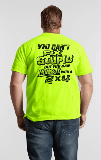 Stupid - Safety Yellow T-Shirt — photo 2 of 4