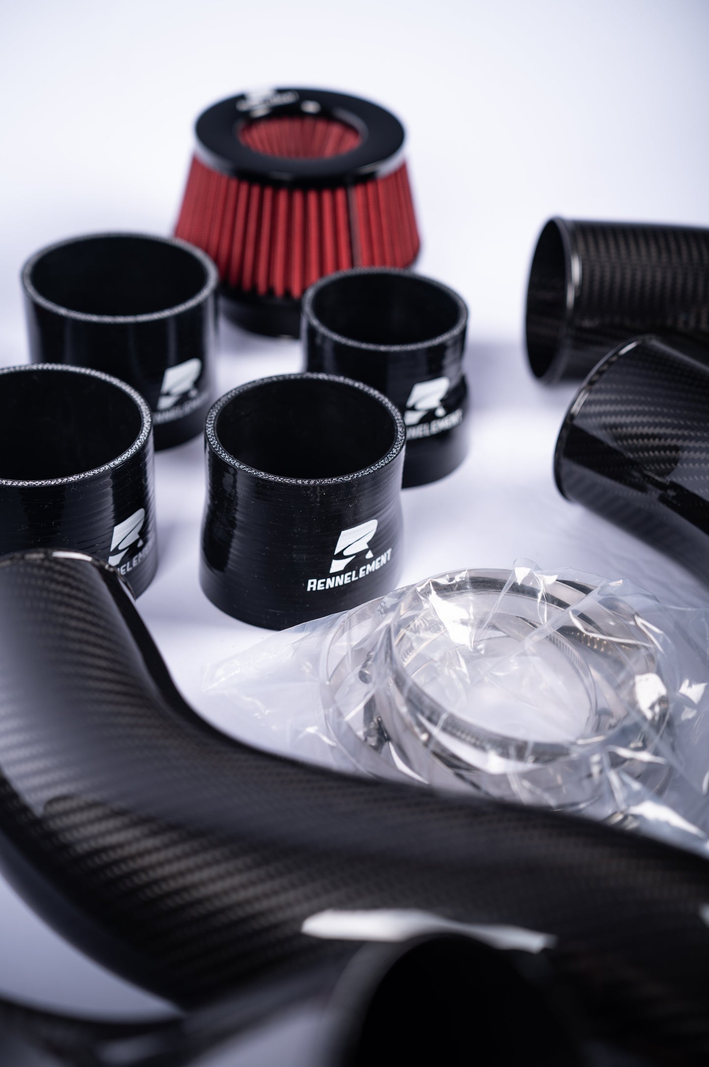 RENNELEMENT G90/G99 M5 3.5” Dry Carbon Fiber Front Mount Intake System