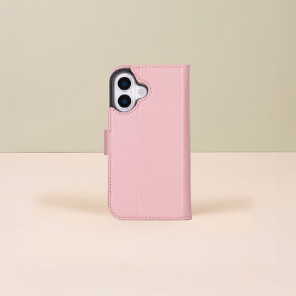 Leathere iPhone 17 Wallet Case – Pink - New York