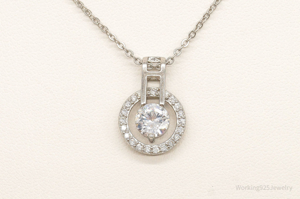 Designer Ryze Cubic Zirconia Sterling Silver Necklace