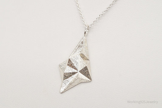Vintage Modernist 830S Pendant - Sterling Silver Necklace Chain — photo 2 of 10