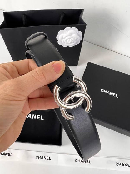 Chanel Leather Women’s Belt 'Black/Nickel'