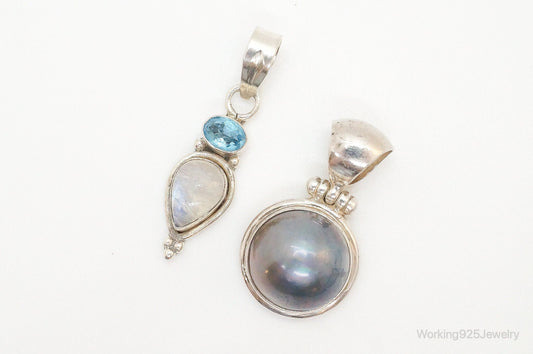 Vintage Multi Gem Sterling Silver Pendants — photo 2 of 7