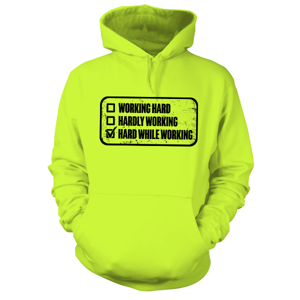 Working Hard - Safety Yellow Hoodie — photo 1 of 2