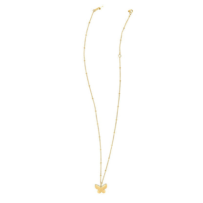 14k Yellow Gold Ppillon Butterfly Necklace