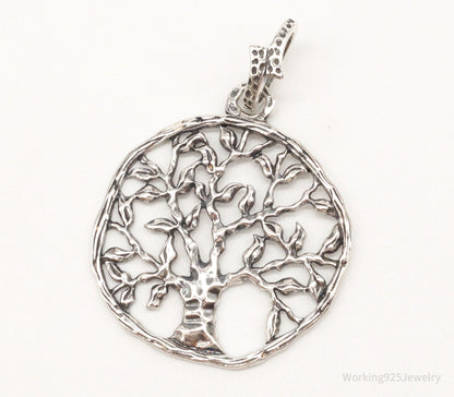 Vintage Tree Openwork Sterling Silver Pendant