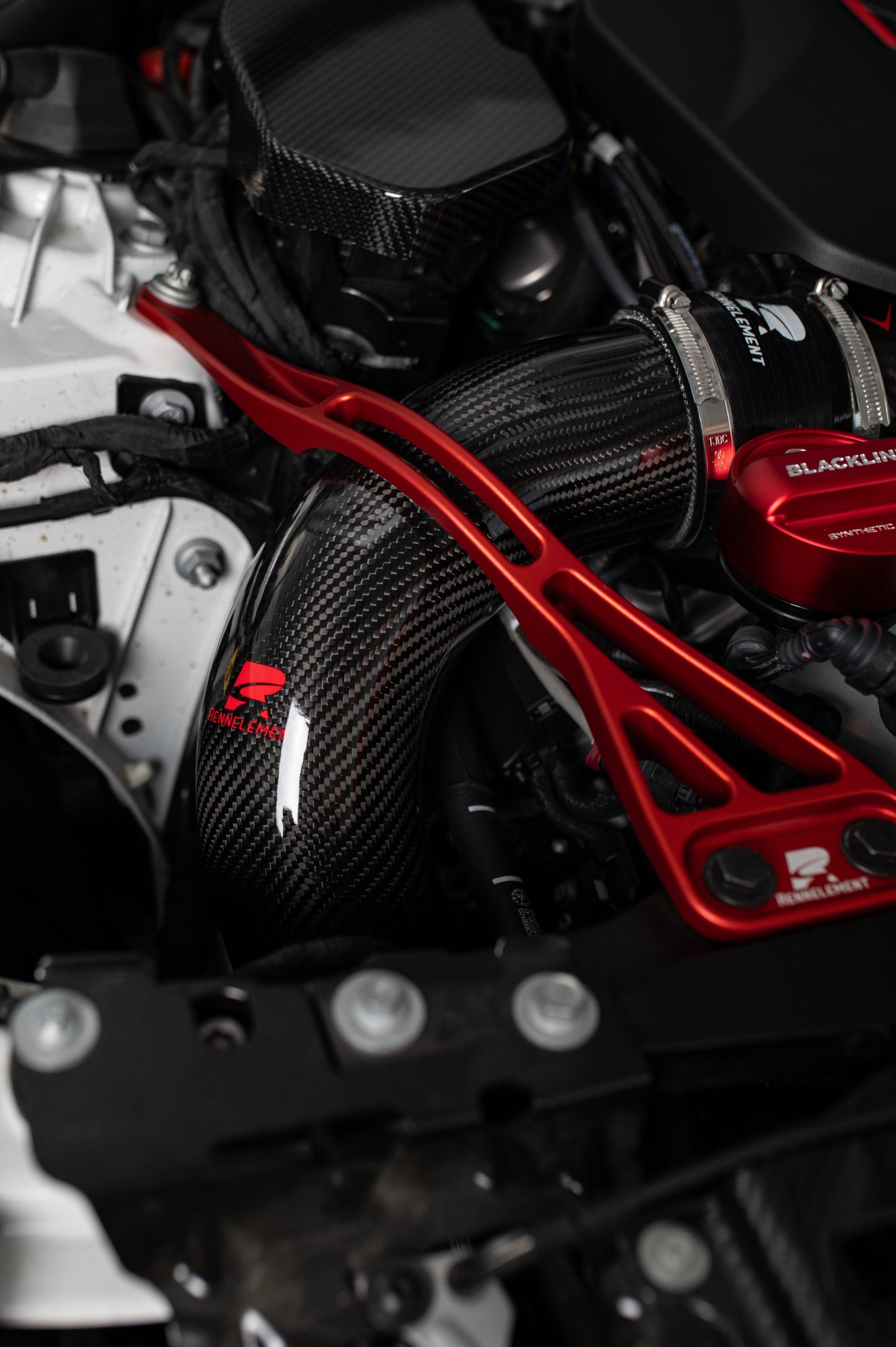 RENNELEMENT G90/G99 M5 3.5” Dry Carbon Fiber Front Mount Intake System