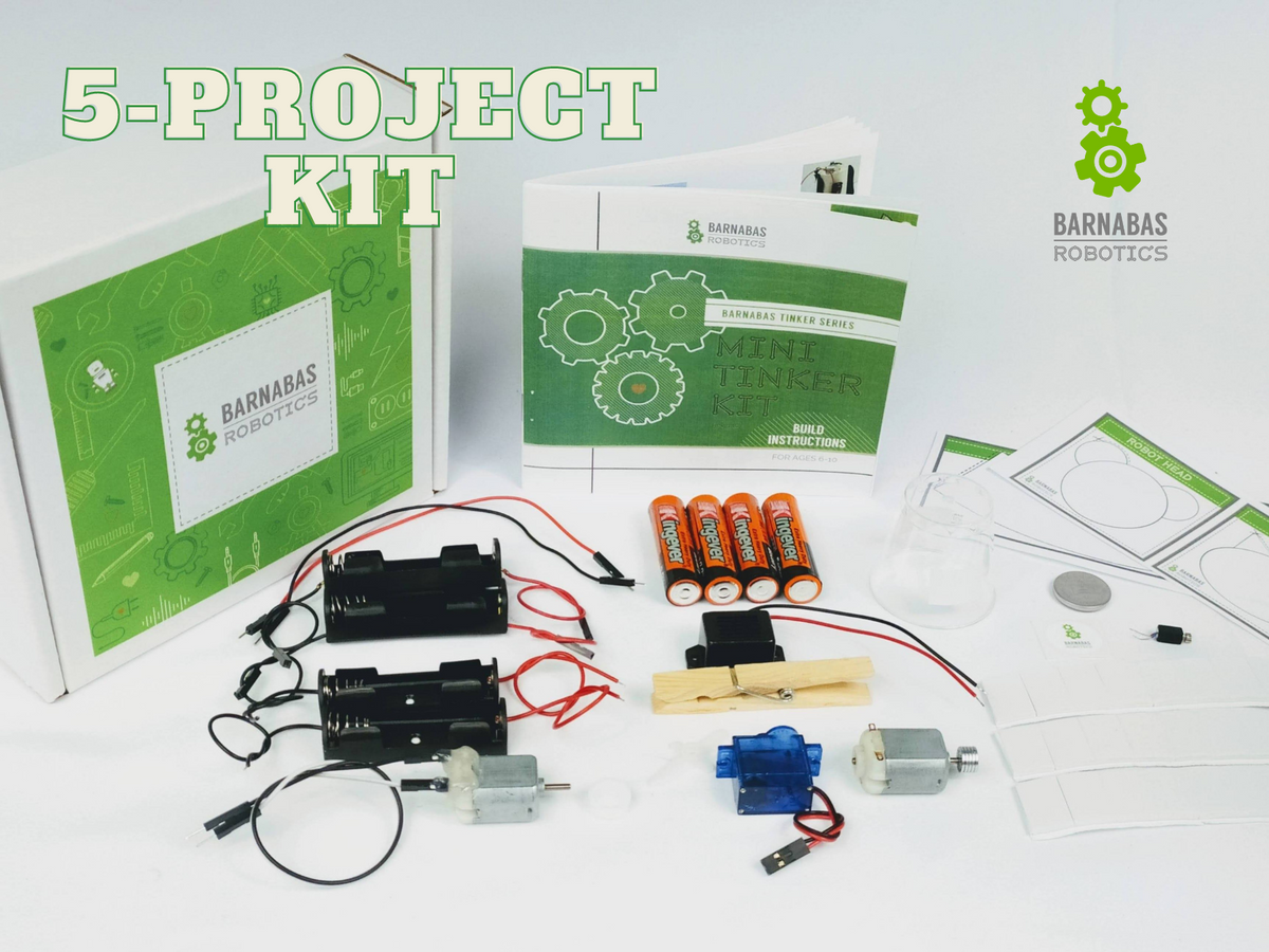 Mini Tinker Kit: Arts & Crafts Robot Motor Kit For Kids (Ages 6-10)