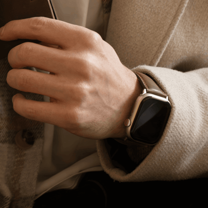 Luxury Double Wrap Purple Leather Apple Watch Band - San Diego