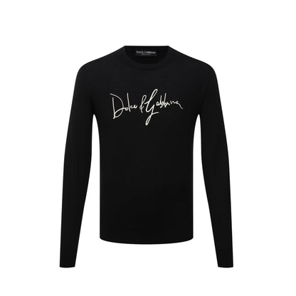 Dolce & Gabbana Logo Embroidered Wool Sweater
