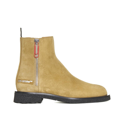 Off White Off White Suede Ankle Boots