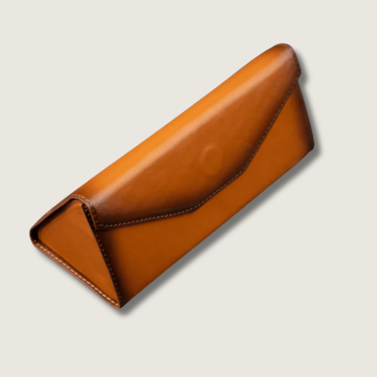 Luxury Leather Sunglasses Case - Rustic Brown - Louisville