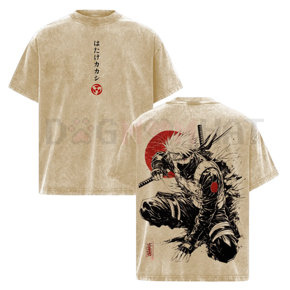 Kakashi Hatake T-Shirt – Washed Vintage Naruto Anime Oversize Streetwear Tee — photo 1 of 6