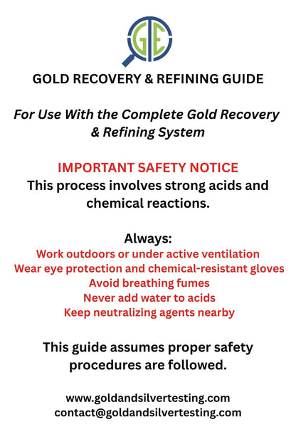 Complete Gold Recovery & Refining System – Beginner Chemical Refining Kit