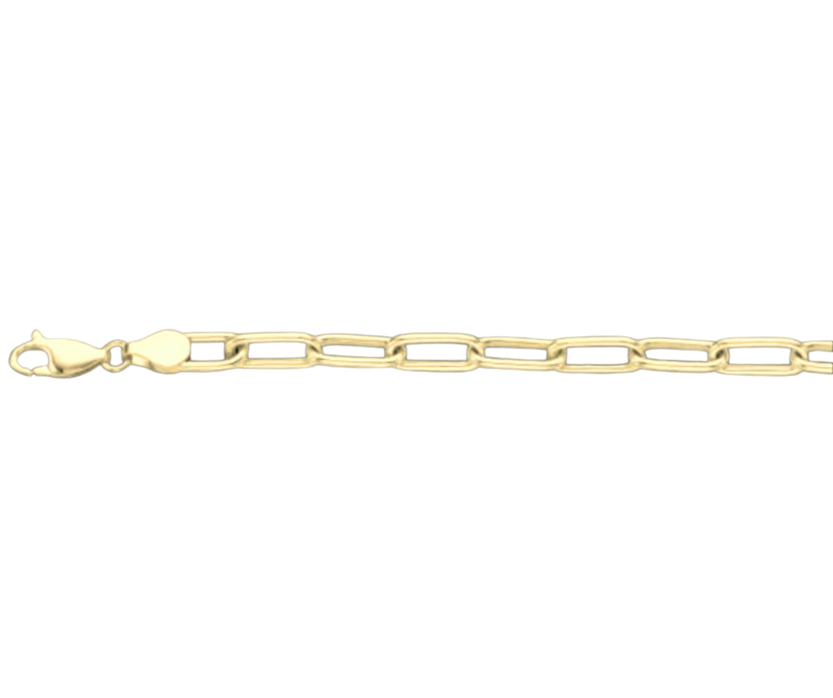 Paperclip Solid White/Yellow/Rose Gold Handmade Bracelet , 6mm, 6.5-10 Inch
