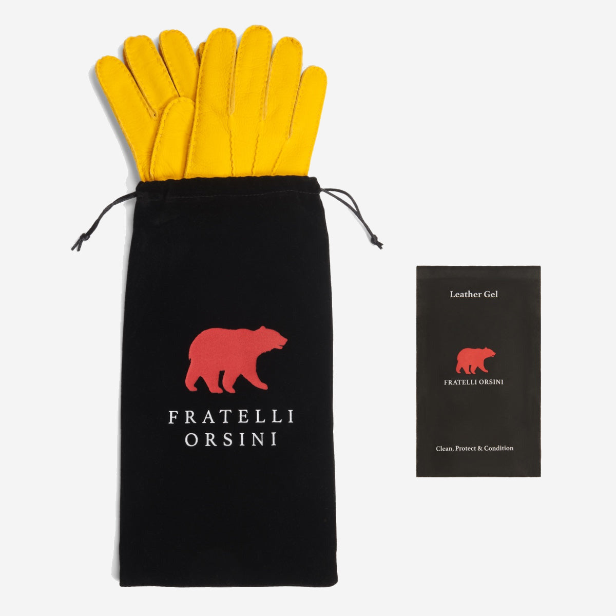 Leather gel & cotton pouch (free with every pair of gloves) — photo 1 of 5