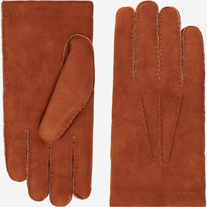 Tommaso - Italian suede leather gloves with luxurious natural sheep fur lining — photo 2 of 10
