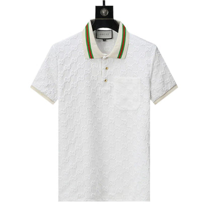 Gucci Luxury White T-shirt with Collar – Men's Premium Cotton