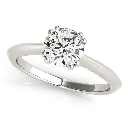 14k White Gold Double Prong Set Solitaire Diamond Engagement Ring (1 cttw) — photo 1 of 8
