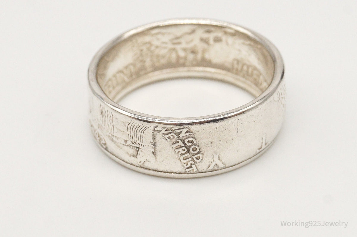 Vintage 1942 Half Dollar Silver Ring - Size 9