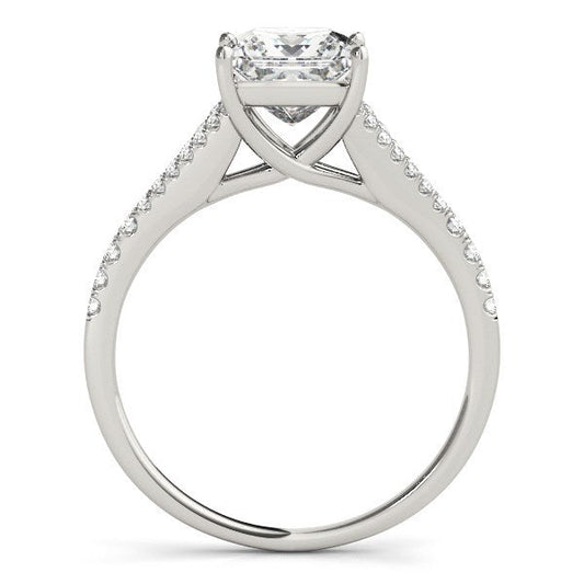 14k White Gold Princess Cut Split Shank Diamond Engagement Ring (1 1/8 cttw) — photo 2 of 4