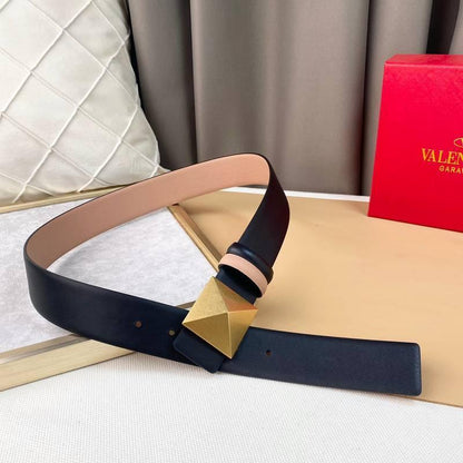 Valentino Garavani One Stud Belt 'Black/Beige'