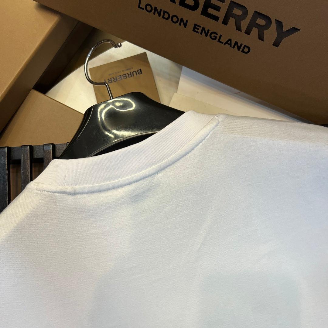 Burberry T-Shirt Without Collar 'White & Gold'