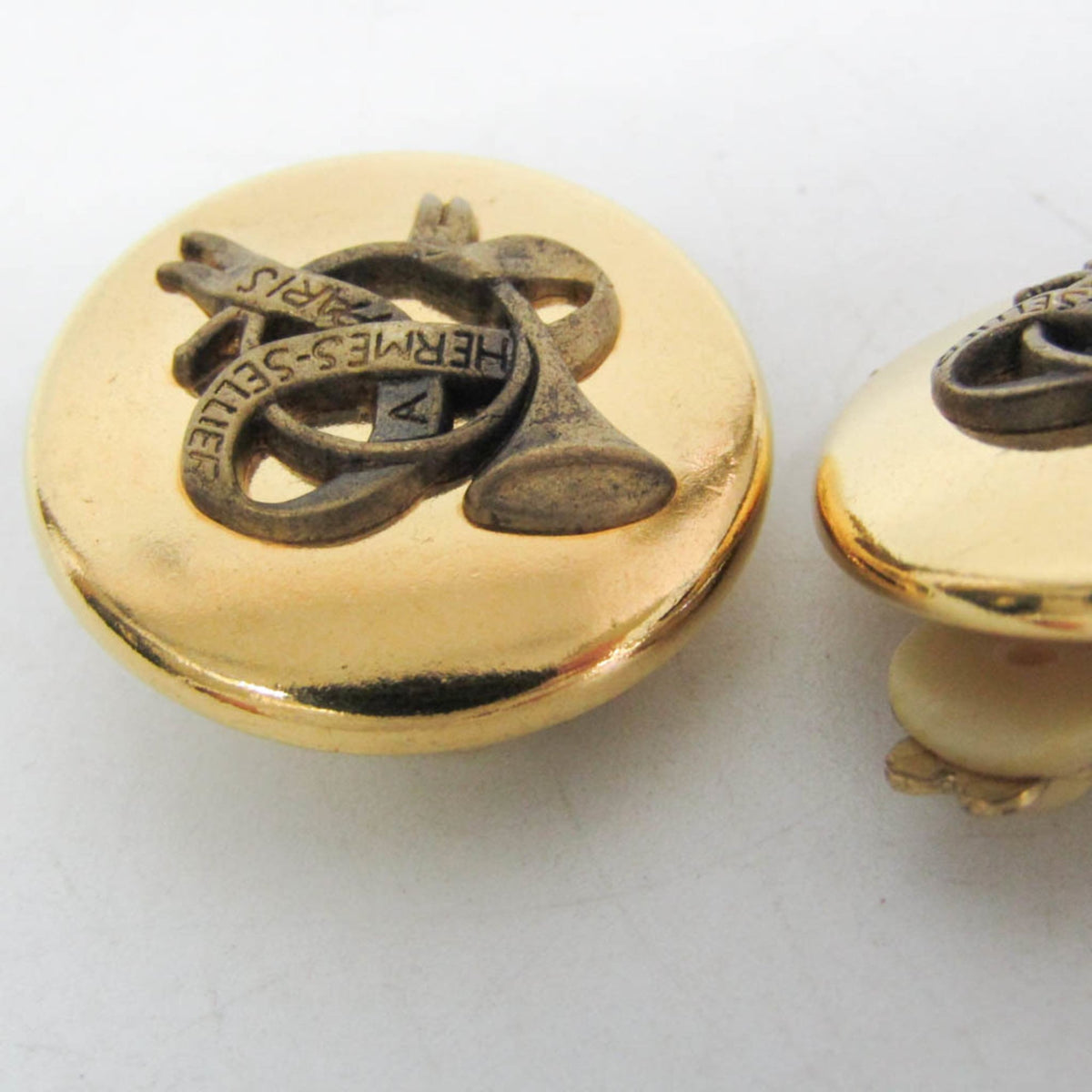 Hermes Horn Ribbon · Clip Earrings