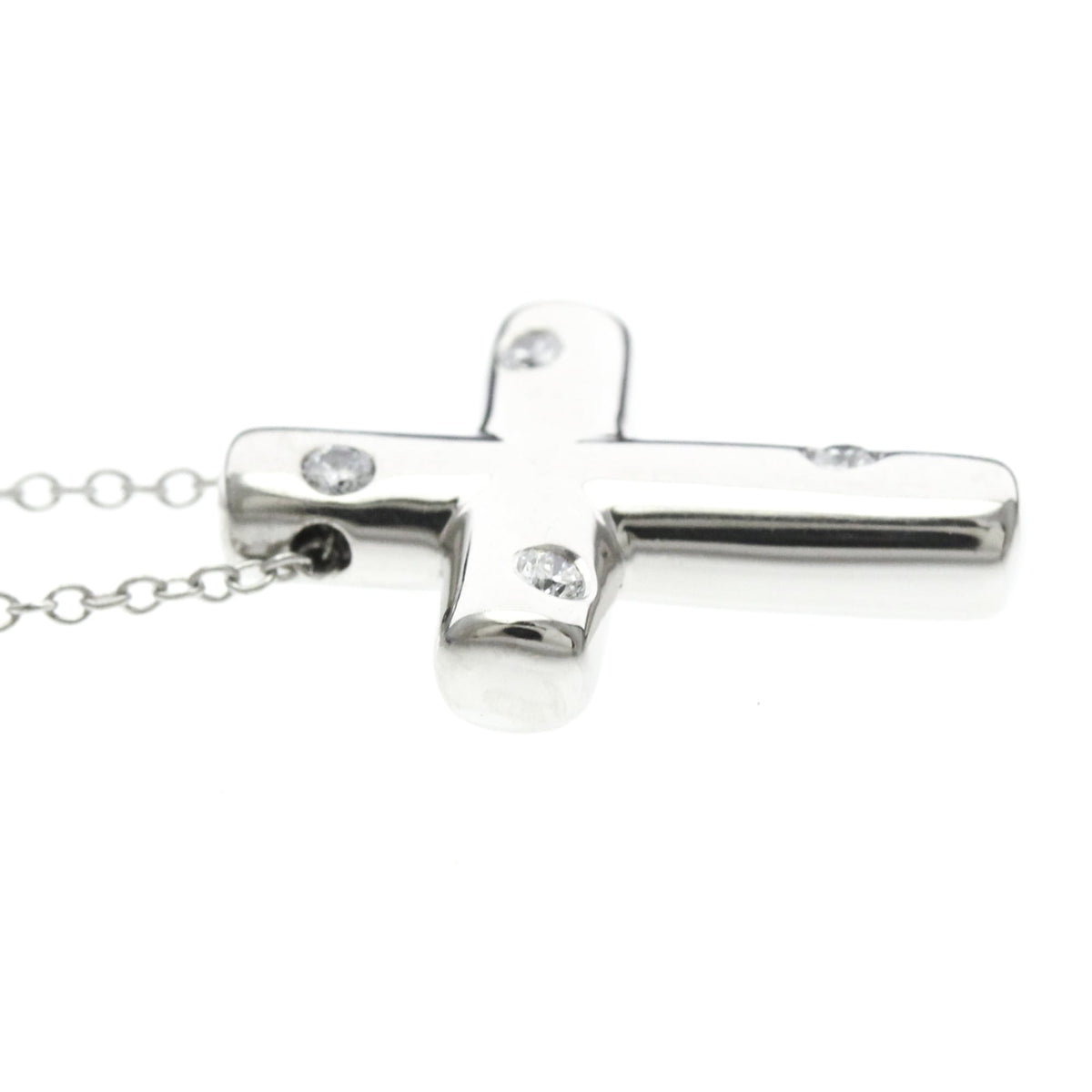 Tiffany Dots Cross · Platinum · Diamond