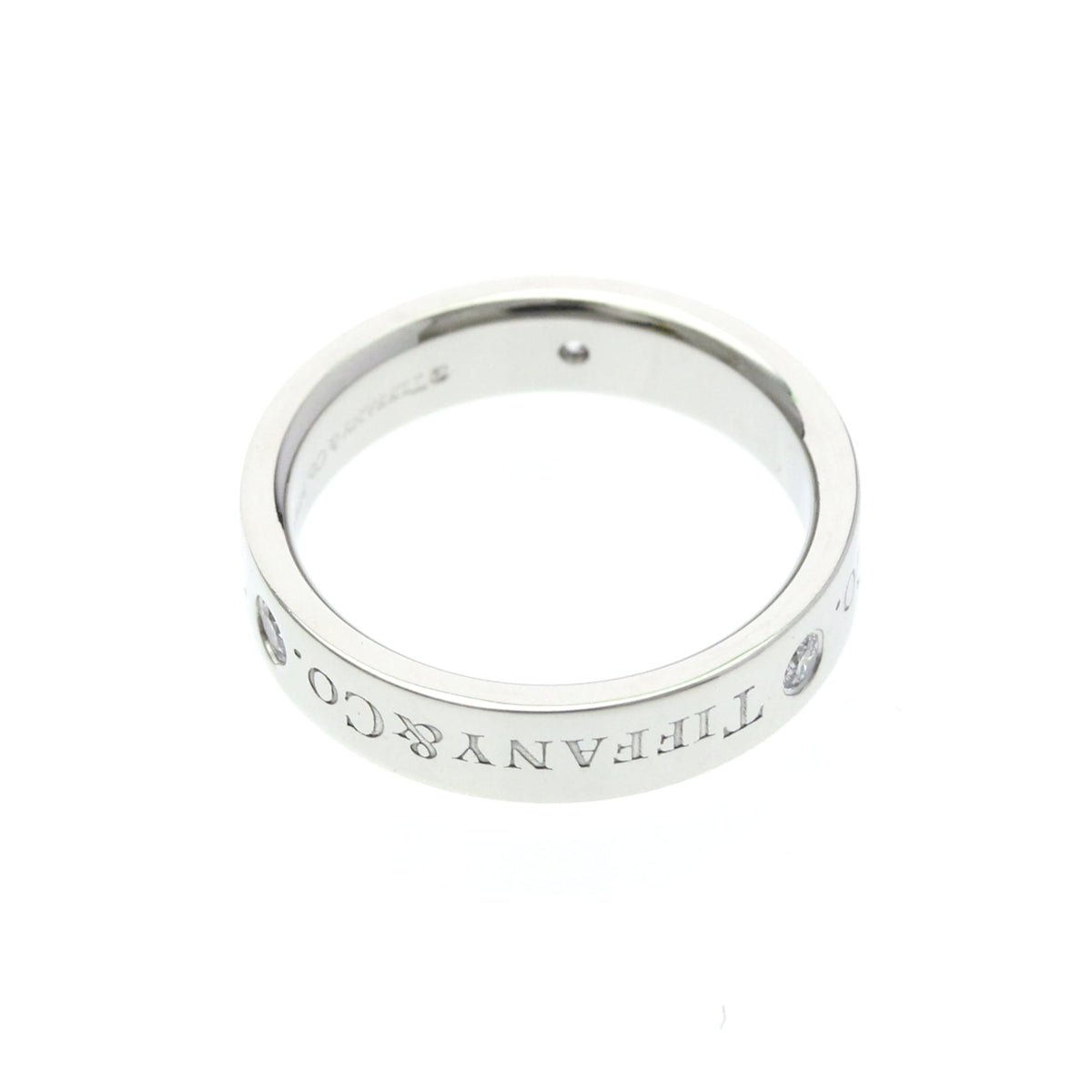 Tiffany Platinum Band · Three Diamonds
