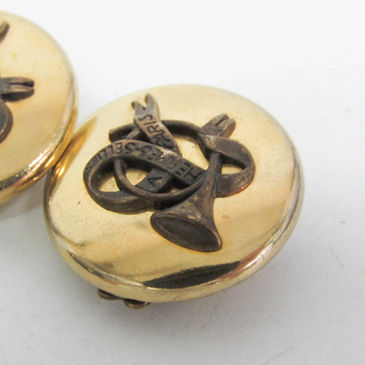 Hermes Horn Ribbon · Clip Earrings
