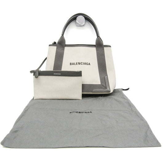 Balenciaga Navy Cabas S · Canvas & Leather