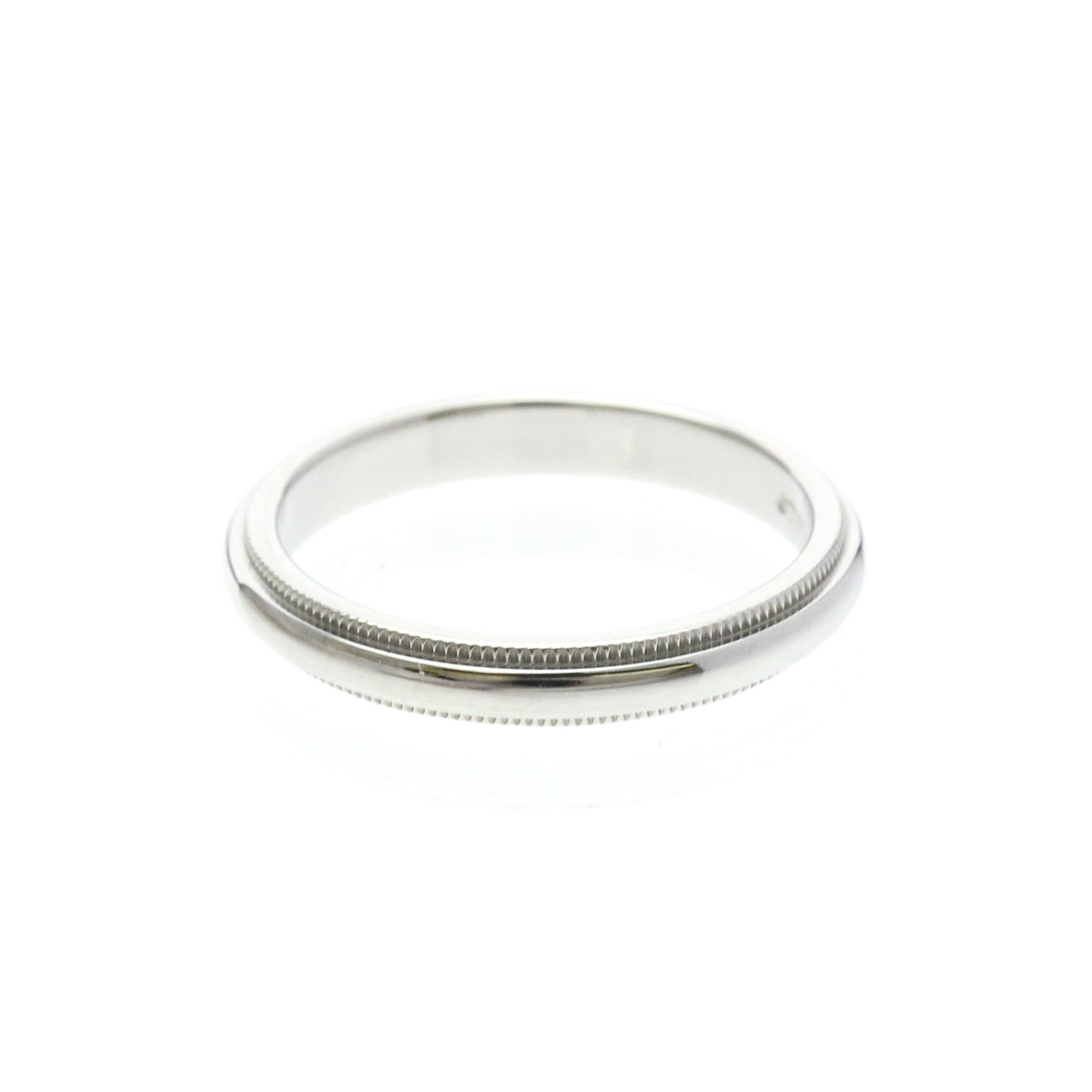Tiffany Milgrain Band Ring · Platinum