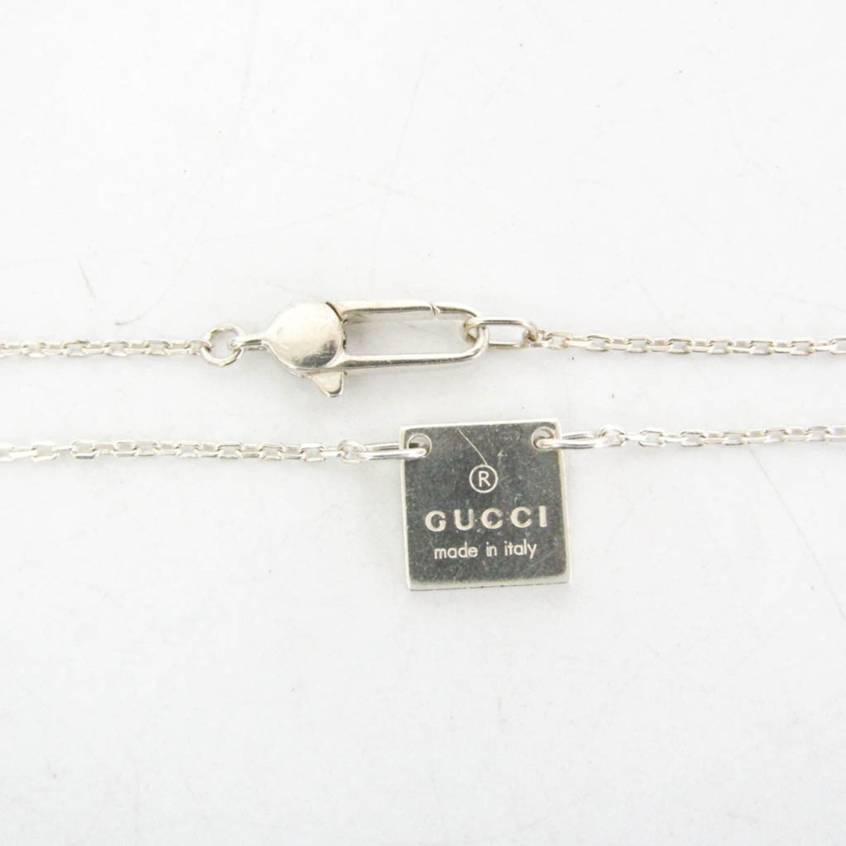 Gucci Square Plate · Sterling Silver Pendant