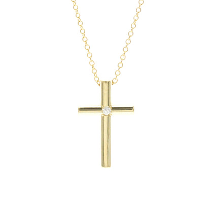 Tiffany Cross · 18K Yellow Gold · Diamond