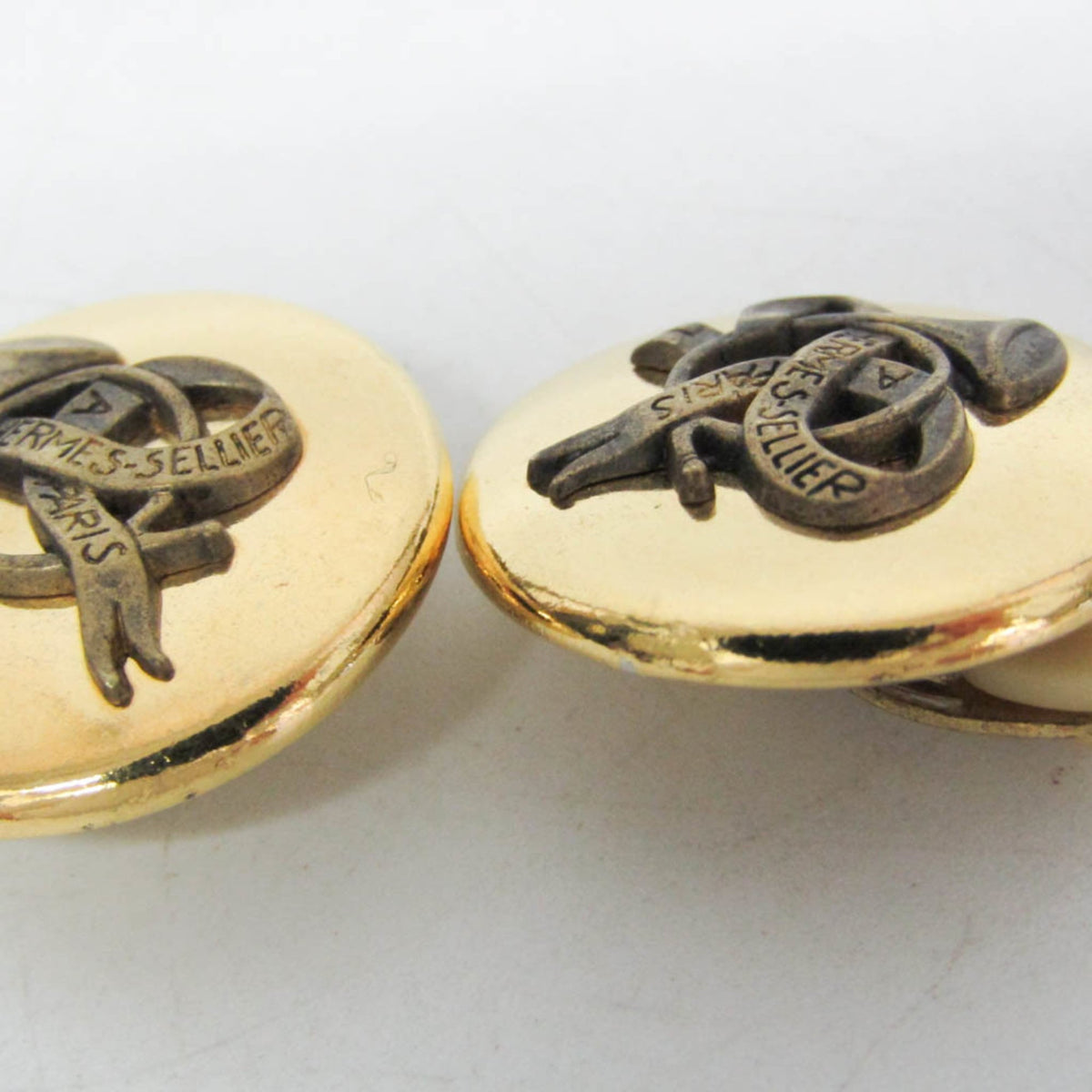 Hermes Horn Ribbon · Clip Earrings