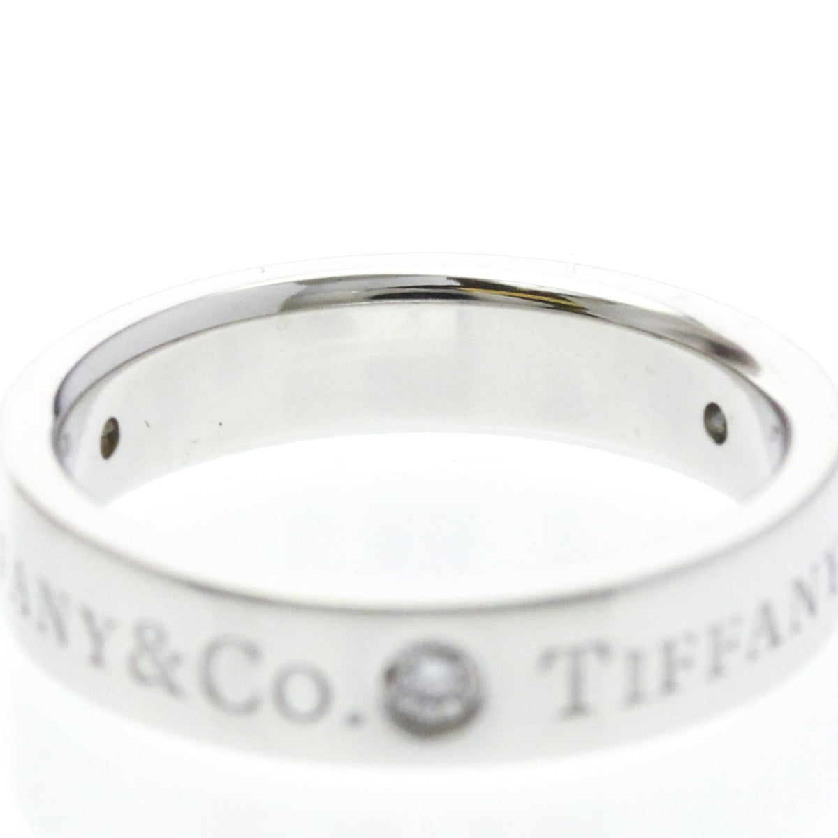 Tiffany Platinum Band · Three Diamonds
