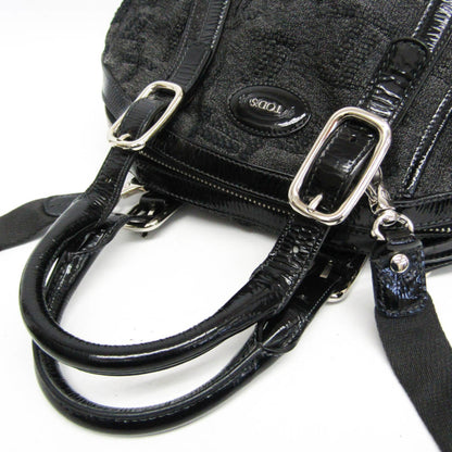 Tod's Small Boston · Canvas & Patent Leather
