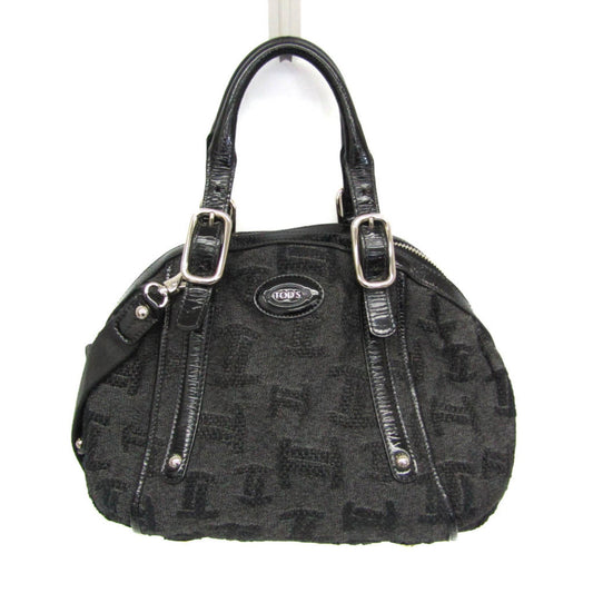 Tod's Small Boston · Canvas & Patent Leather