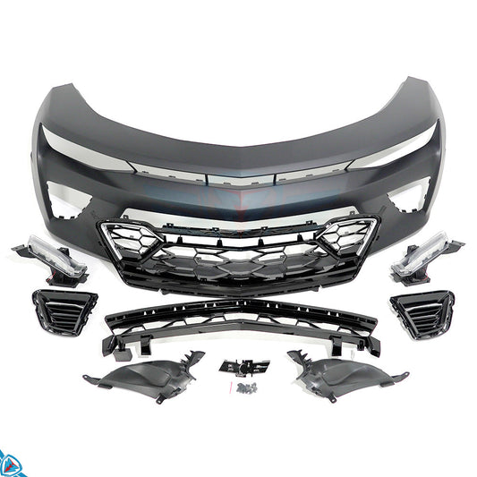 2016-2018 Chevrolet Camaro SS (6th Gen) 50th Anniversary Style Polypropylene Front Bumper Conversion Kit | E3Tuning — photo 1 of 10
