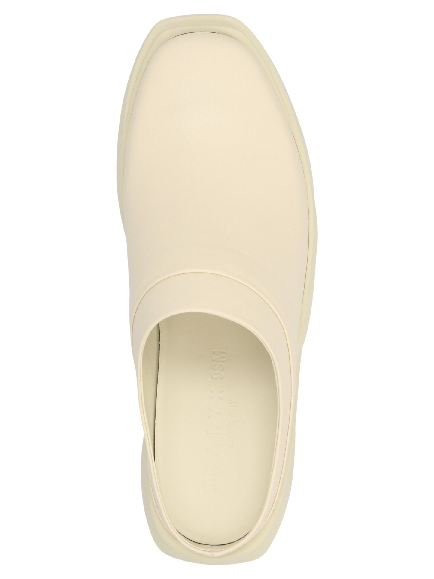 1017 Alyx 9 Sm 'Mono Mule' Sabots in Sand Color Smooth Leather - Stylish Footwear