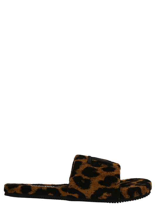 Tom Ford Animal Print Logo Slides