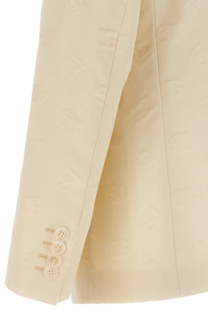 Dolce & Gabbana 'Dg Monogram' Single Breast Jacquard Blazer Jacket